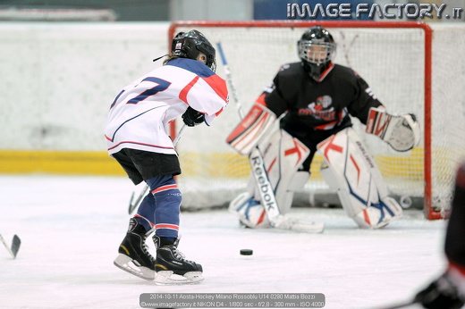 2014-10-11 Aosta-Hockey Milano Rossoblu U14 0290 Mattia Bozzi